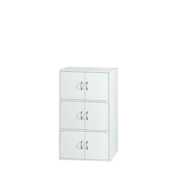 Made-To-Order 40.8 x 15.5 x 23.3 in. 3-Shelf & 6-Door Bookcase, White MA2975624